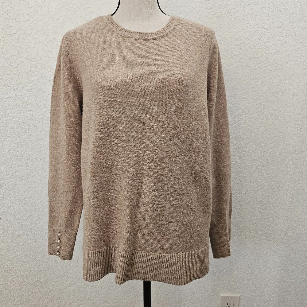 Beautiful Sweater with Pearl 'Buttons' on Cuff